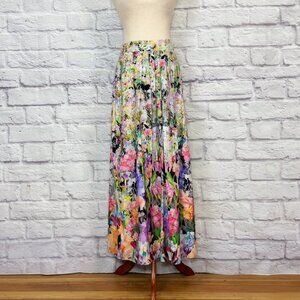 Anthropologie Ranna Gill Firefleur Colorful Floral Maxi Skirt